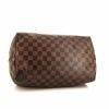 Louis Vuitton Speedy 30 handbag in ebene monogram canvas and brown leather - Detail D5 thumbnail