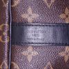 Bolsa de viaje Louis Vuitton Keepall 55 cm en lona Monogram Macassar marrón y cuero negro - Detail D4 thumbnail