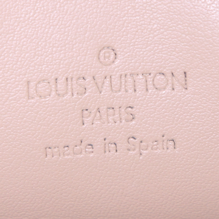Sac cabas Louis Vuitton Colombus en cuir verni monogram beige - Detail D3