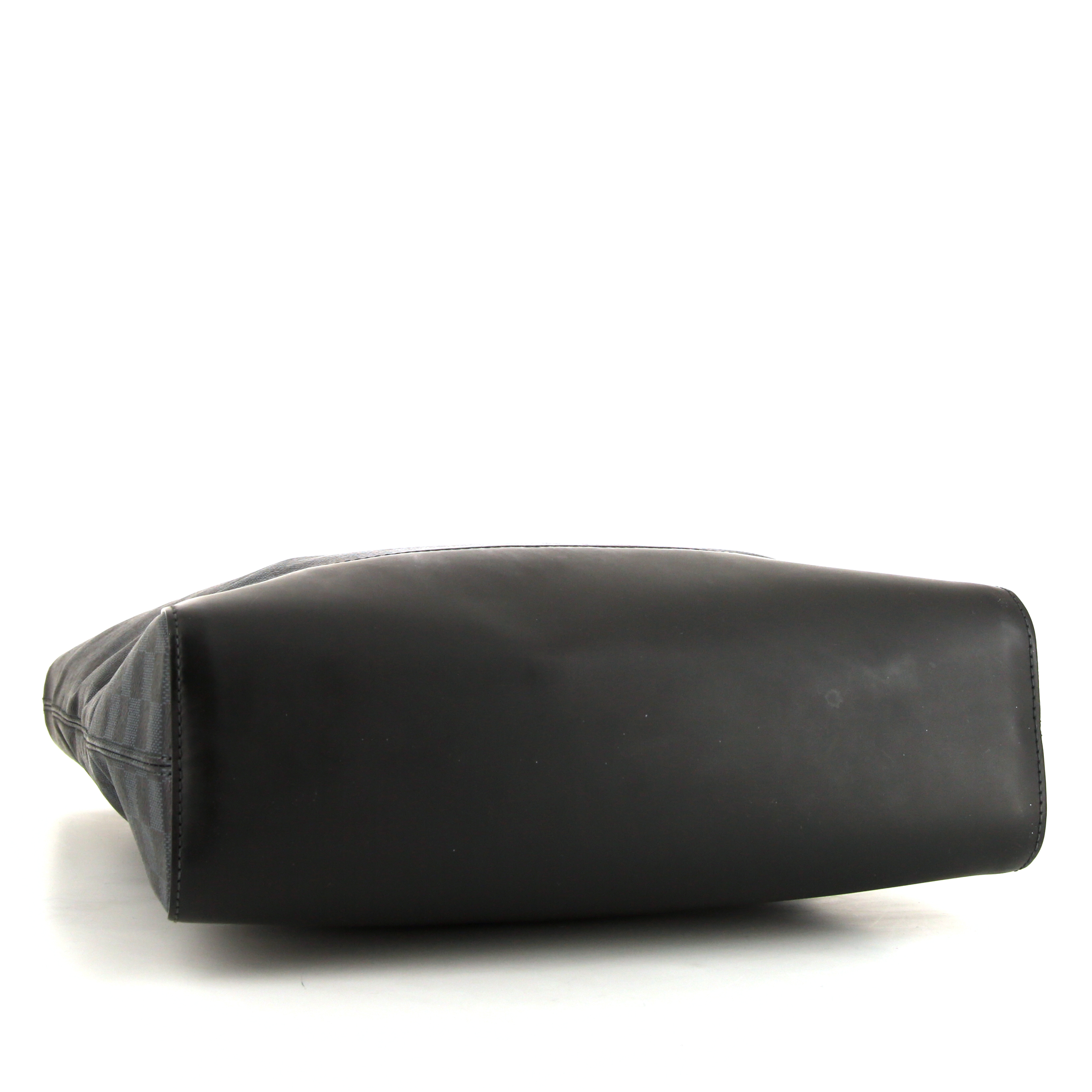 Sac cabas Louis Vuitton  North South en toile damier et cuir noir - Detail D5