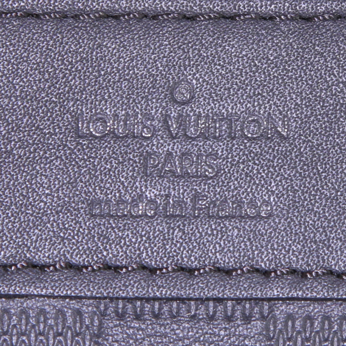 Porte-documents Louis Vuitton en cuir noir et cuir damier empreinte - Detail D3