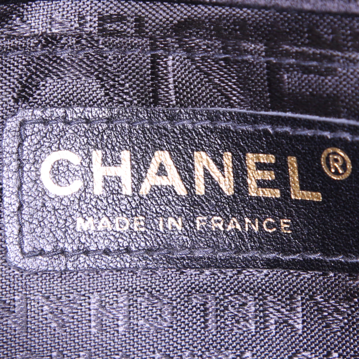 Borsa a tracolla Chanel in raso nero - Detail D3