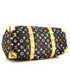 Louis Vuitton Keepall Editions Limitées weekend bag in black multicolor monogram canvas and natural leather - Detail D4 thumbnail