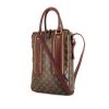 Louis Vuitton shopping bag in brown monogram canvas and burgundy leather - 00pp thumbnail