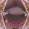 Louis Vuitton shopping bag in brown monogram canvas and burgundy leather - Detail D3 thumbnail
