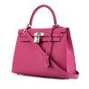 Hermes Kelly 25 cm handbag in purple epsom leather - 00pp thumbnail