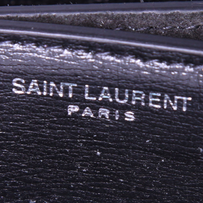 Bolso bandolera Saint Laurent Sunset en cuero negro - Detail D4