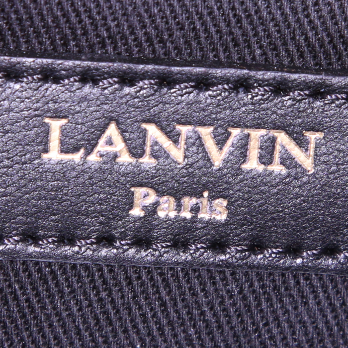 Sac à main Lanvin Sugar en cuir noir - Detail D3