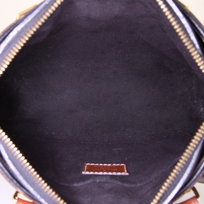 Borsa a tracolla Louis Vuitton Pallas BB in tela monogram e pelle nera - Detail D3