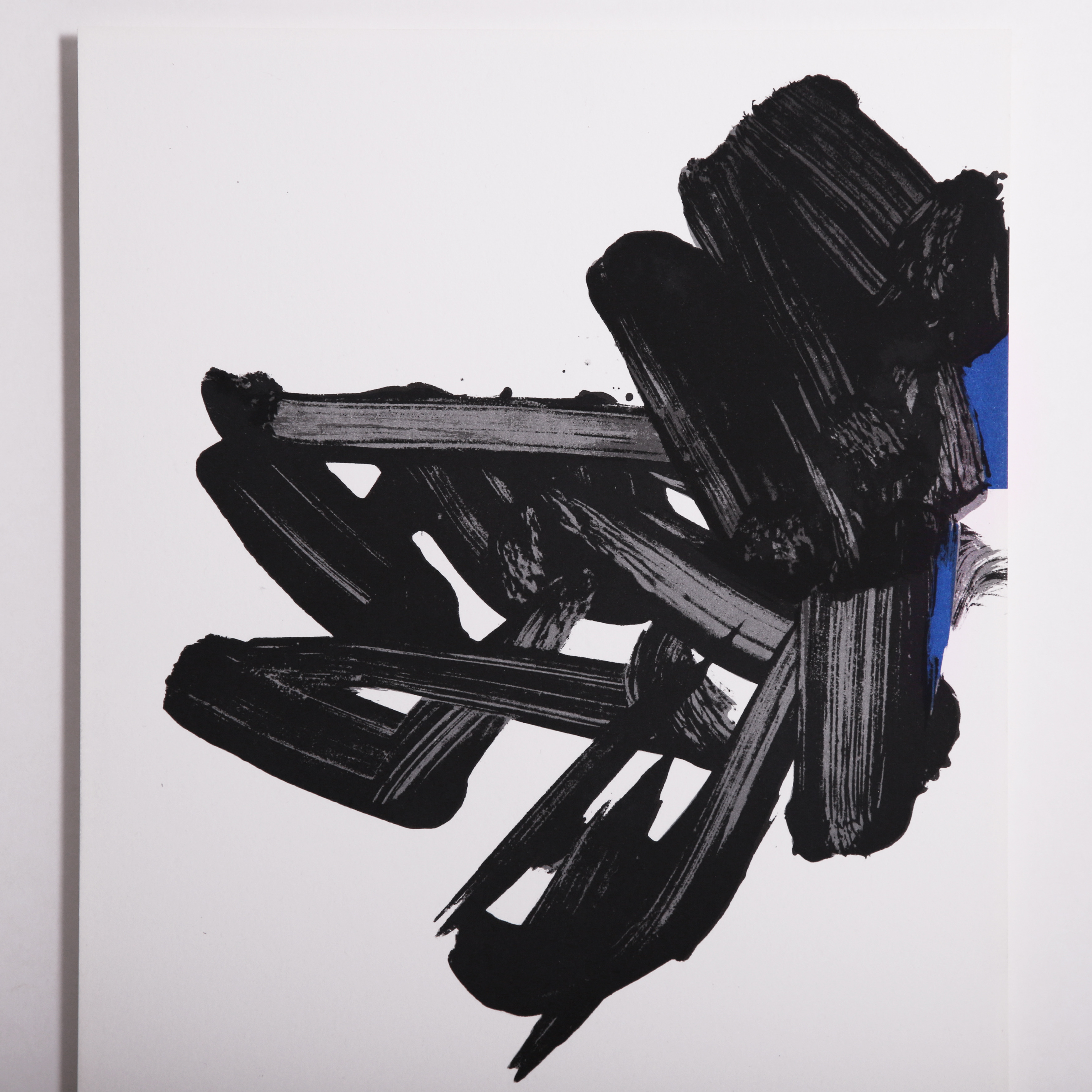 Pierre Soulages, "Lithographie 17", lithographie en couleurs, signée et numérotée, édition de 65 exemplaires numérotés, vendue encadrée, de 1963 - Detail D1
