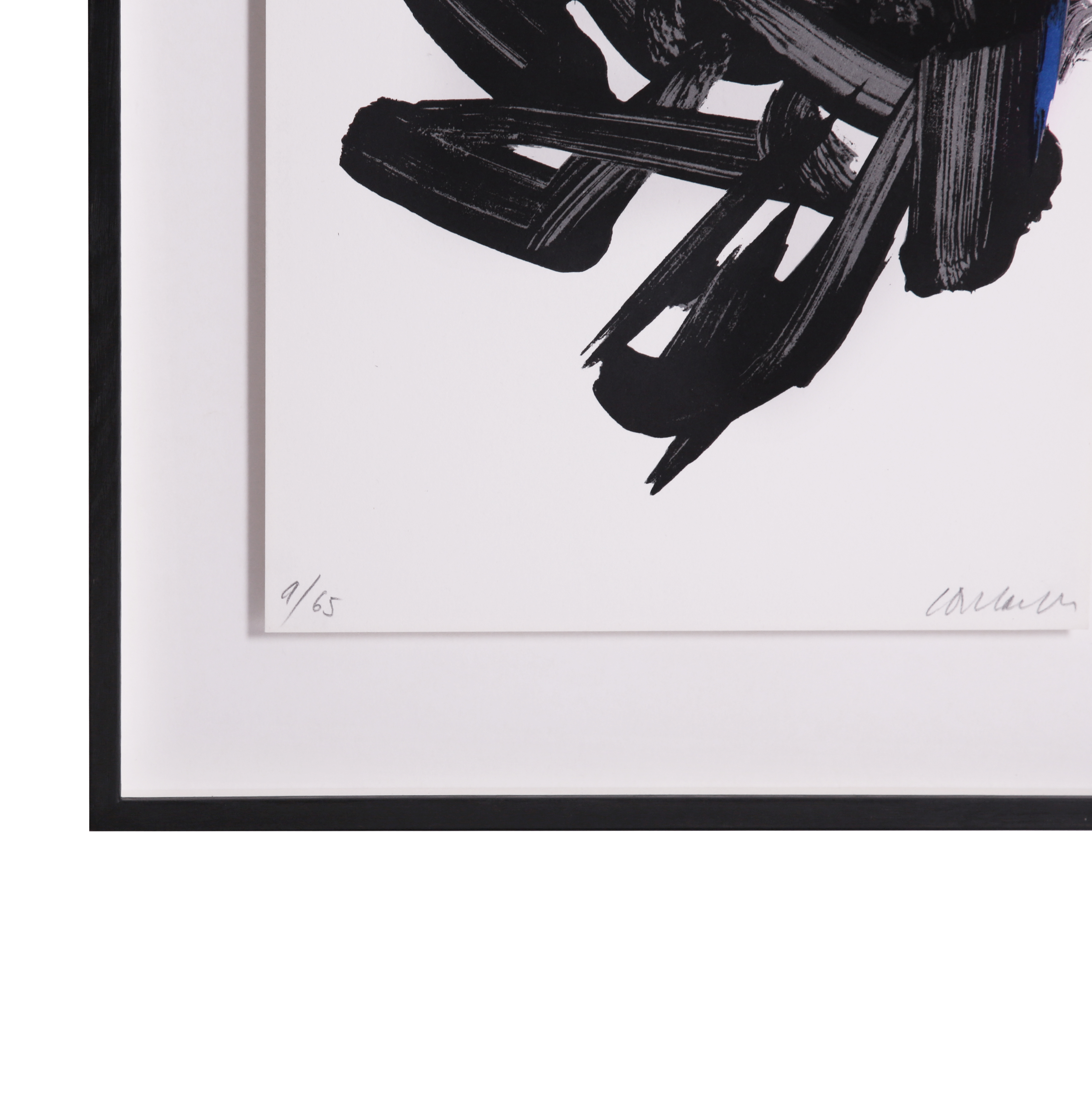 Pierre Soulages, "Lithographie 17", lithographie en couleurs, signée et numérotée, édition de 65 exemplaires numérotés, vendue encadrée, de 1963 - Detail D2