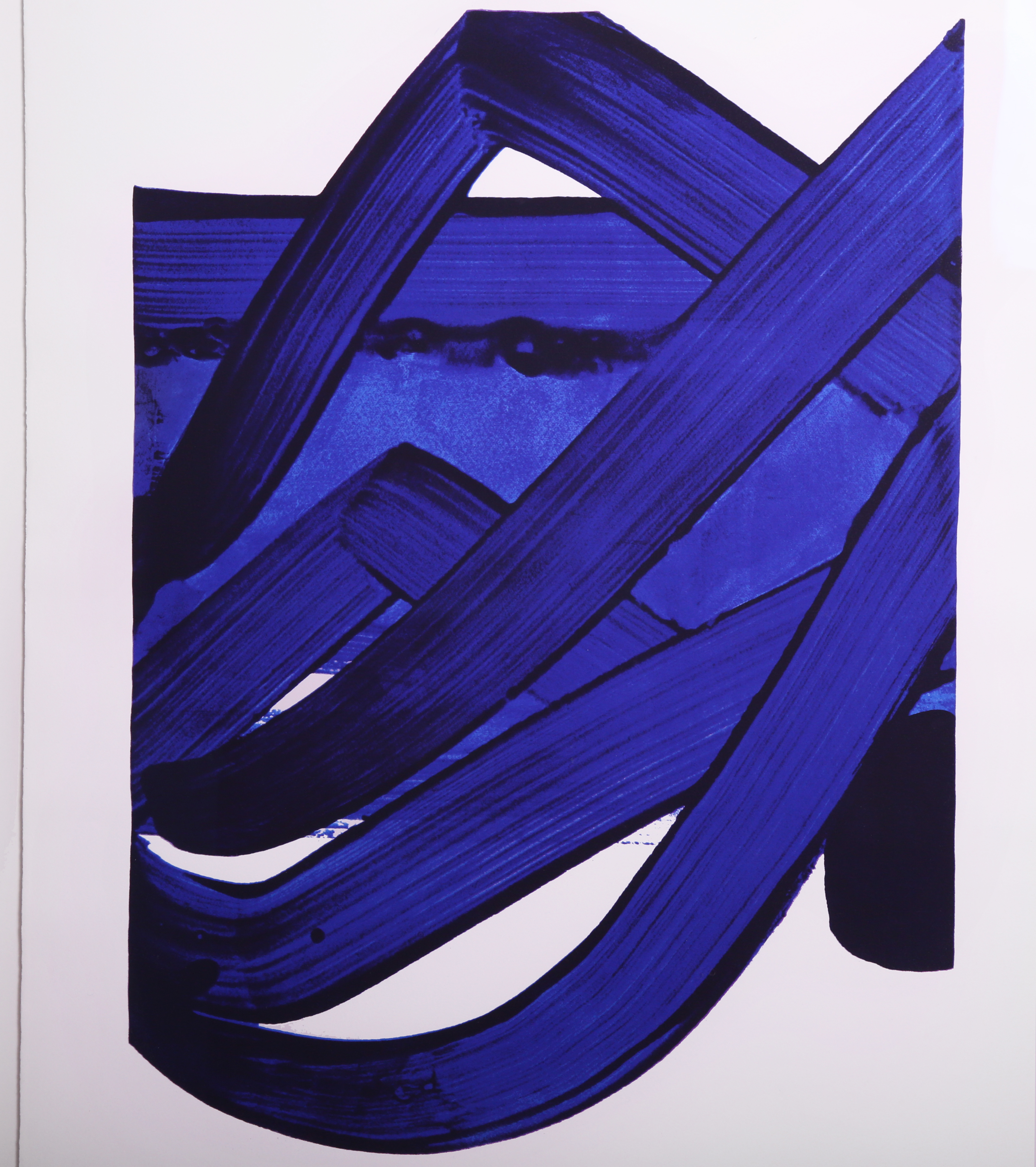 Pierre Soulages, "Silkscreen 18", color silkscreen, signed and numbered, edition of 300 numbered copies, sold framed, 1988 - Detail D1