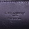Saint Laurent Cabas YSL shopping bag in black raphia and black leather - Detail D3 thumbnail