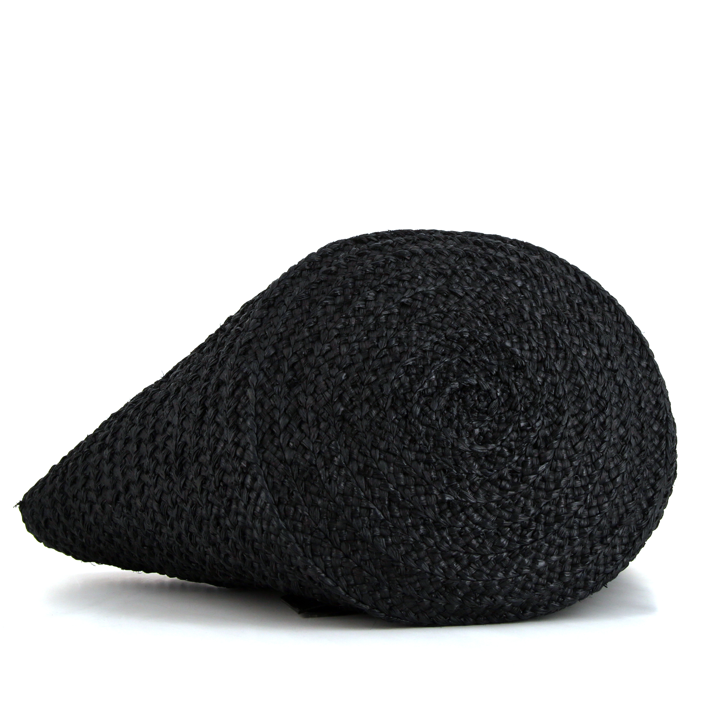 Bolso Cabás Saint Laurent Cabas YSL en raffia negra y cuero negro - Detail D4