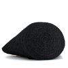 Shopping bag Saint Laurent Cabas YSL in rafia nera e pelle nera - Detail D4 thumbnail