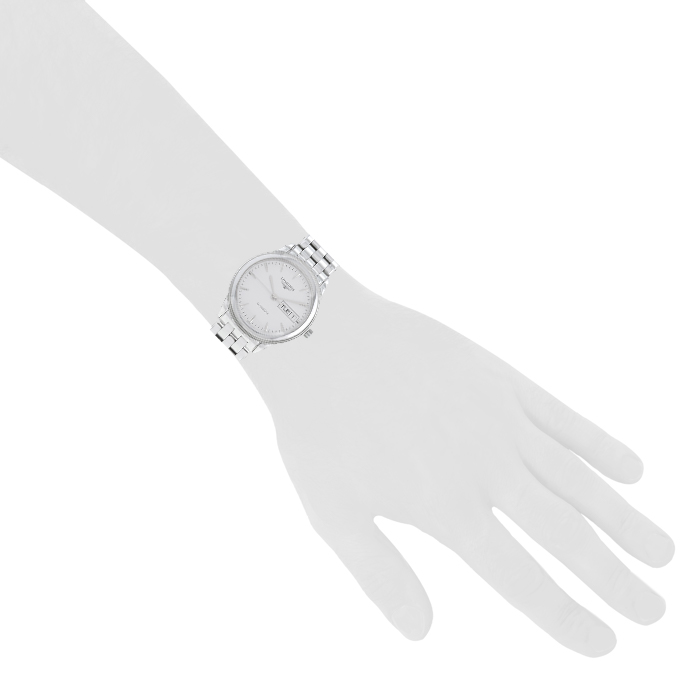 Montre Longines Flagship en acier Ref : L4.799.4 Vers 2020 - Detail D3