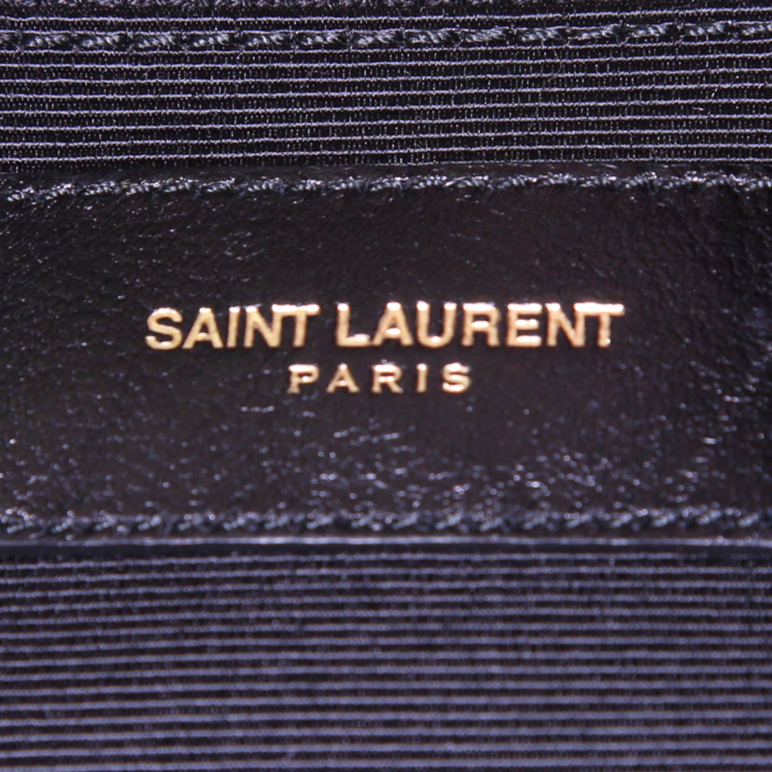 Borsa ventiquattrore Saint Laurent in pelle nera - Detail D3