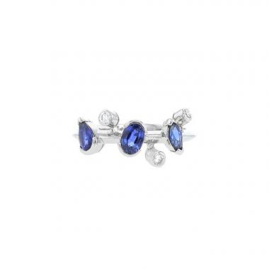 Anello Cartier Meli Melo in platino,  zaffiri e diamanti