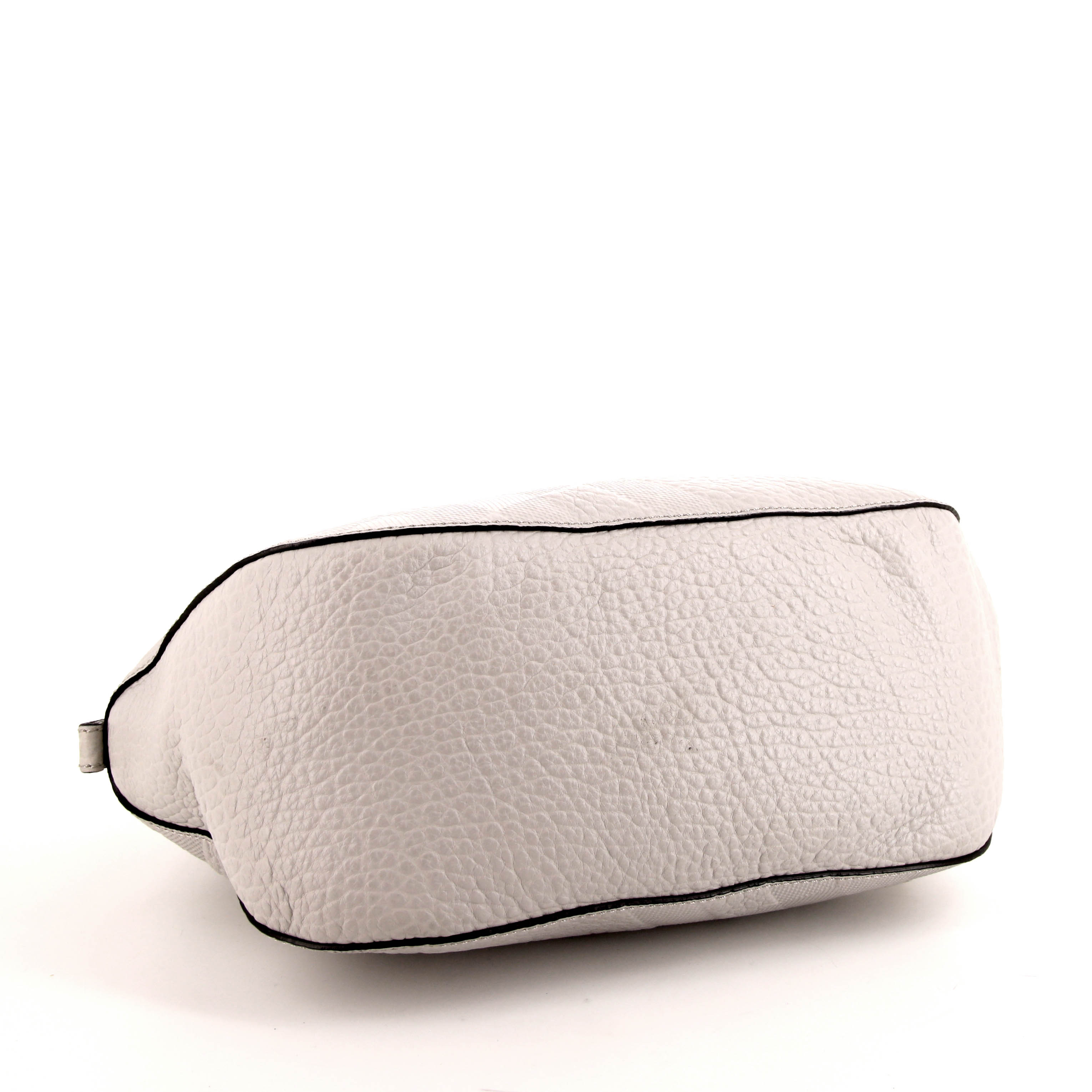 Bolso de mano Burberry Orchad en cuero gris - Detail D5