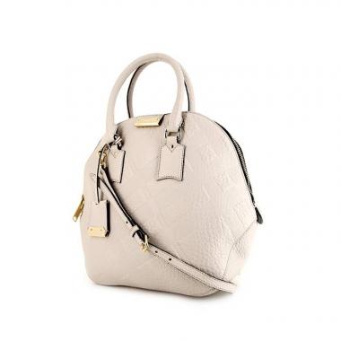 Borsa Burberry Orchad in pelle grigia con decori geometrici