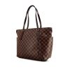 Bolso de mano Louis Vuitton Totally en lona a cuadros ébano y cuero marrón - 00pp thumbnail