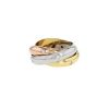 Sortija Cartier Trinity modelo mediano en 3 oros y diamantes - 00pp thumbnail