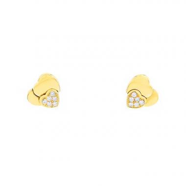 Pendientes Fred en oro amarillo y diamantes