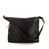 Gucci shopping bag in black grained leather - 360 thumbnail