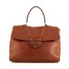 Prada large model briefcase in brown leather - 360 thumbnail