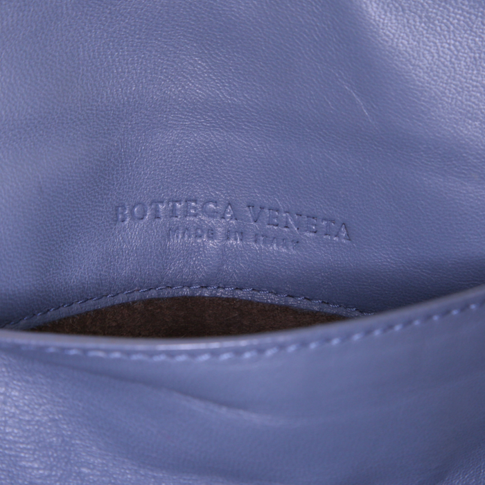 Bottega Veneta handbag in blue intrecciato leather - Detail D4