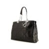 Shopping bag Dior Ultradior in pelle liscia nera cannage - 00pp thumbnail