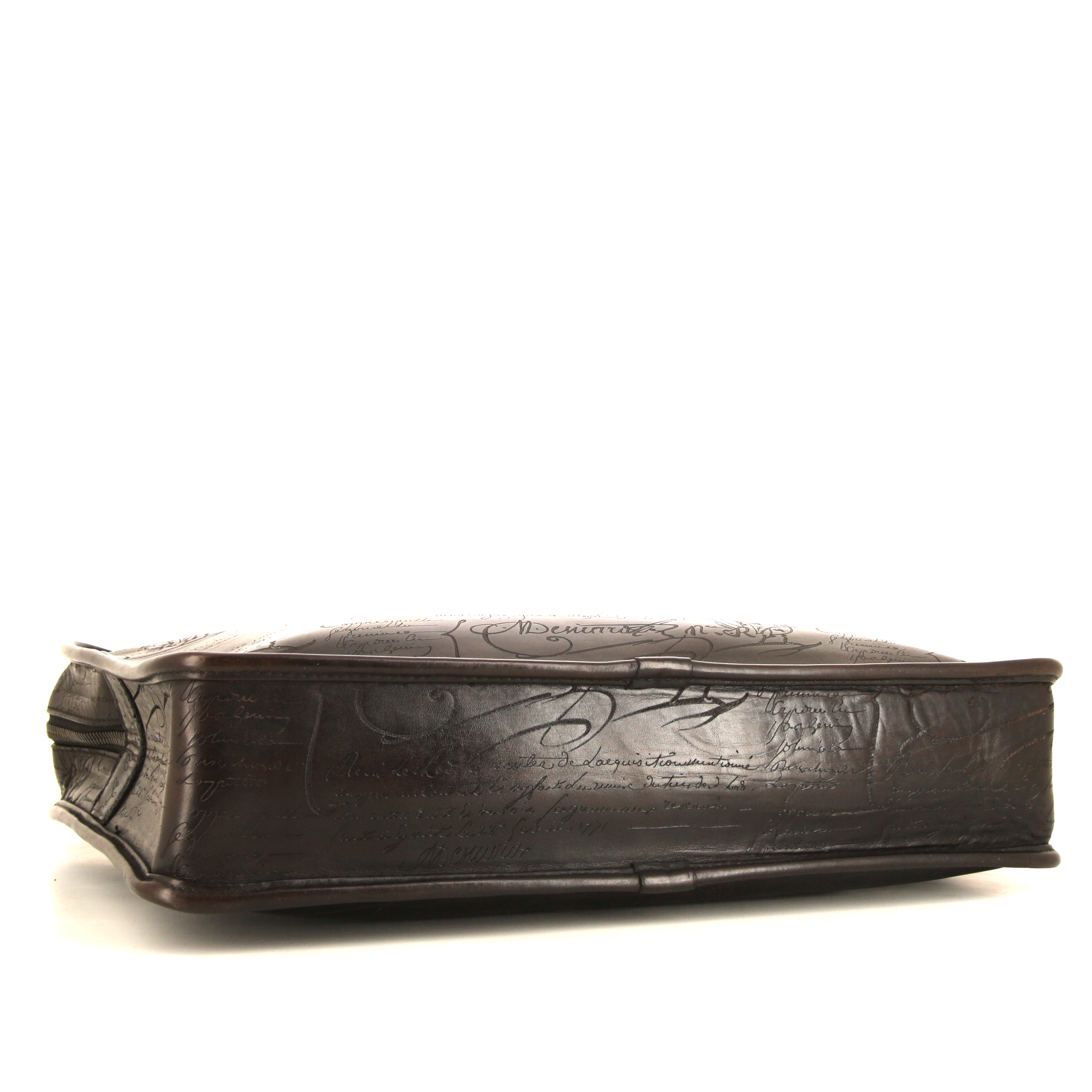 Berluti Un jour briefcase in brown leather - Detail D4