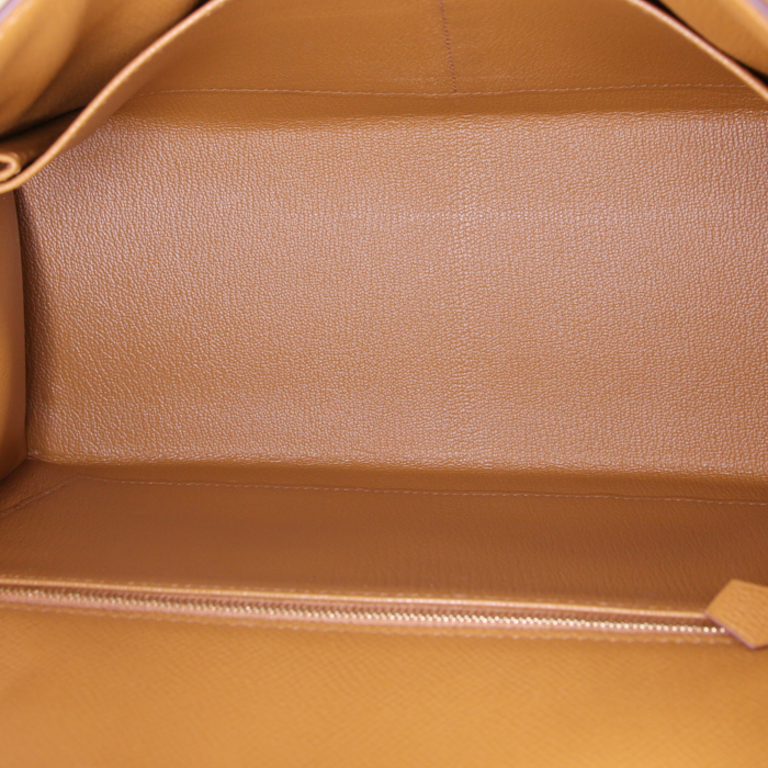 Borsa Hermes Kelly 28 cm in pelle Epsom beige Sésame - Detail D3