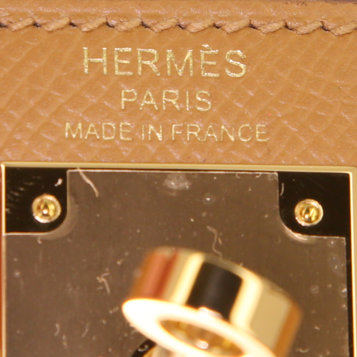 Hermes Kelly 28 cm handbag in Sésame beige epsom leather - Detail D4