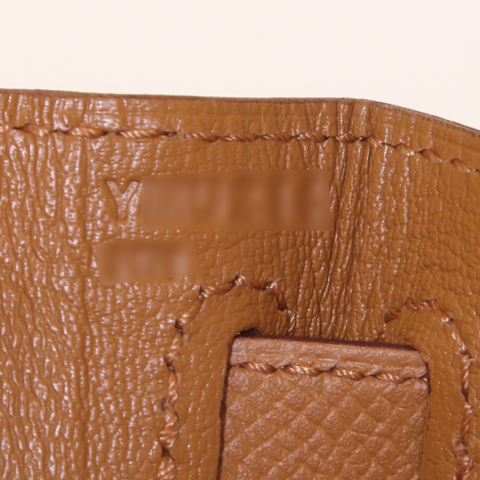 Borsa Hermes Kelly 28 cm in pelle Epsom beige Sésame - Detail D5