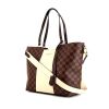 Bolso Cabás Louis Vuitton en lona a cuadros ébano y cuero color crema - 00pp thumbnail