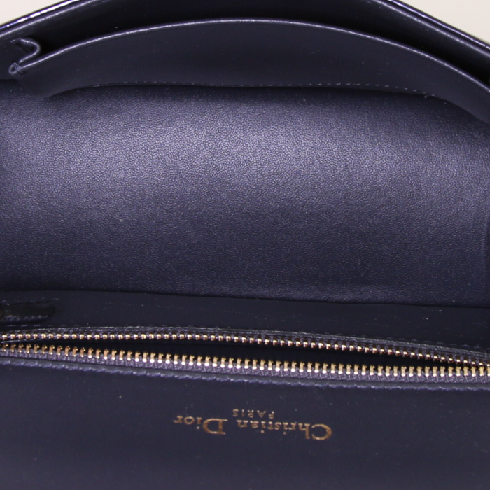 Borsa a tracolla Dior Diorama in pelle verniciata viola cannage - Detail D3