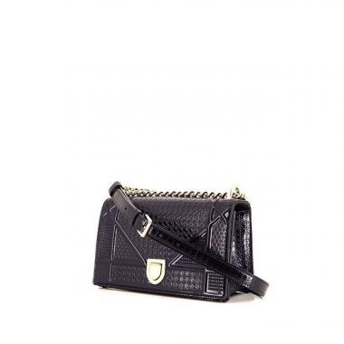 Sac bandoulière Dior Diorama en cuir verni violet