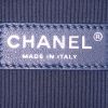 Chanel Boy handbag in metallic blue quilted leather - Detail D4 thumbnail