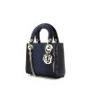 Borsa Dior Mini Lady Dior in pitone blu - 00pp thumbnail