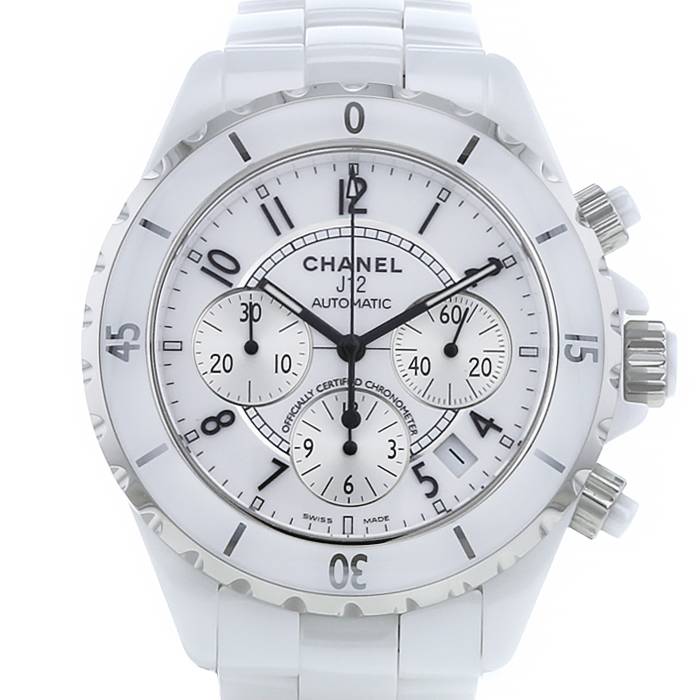 pre-owned Chanel J12 Bianco