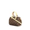 Bolso de mano Louis Vuitton Nano Speedy en lona Monogram revestida marrón y cuero natural - 00pp thumbnail