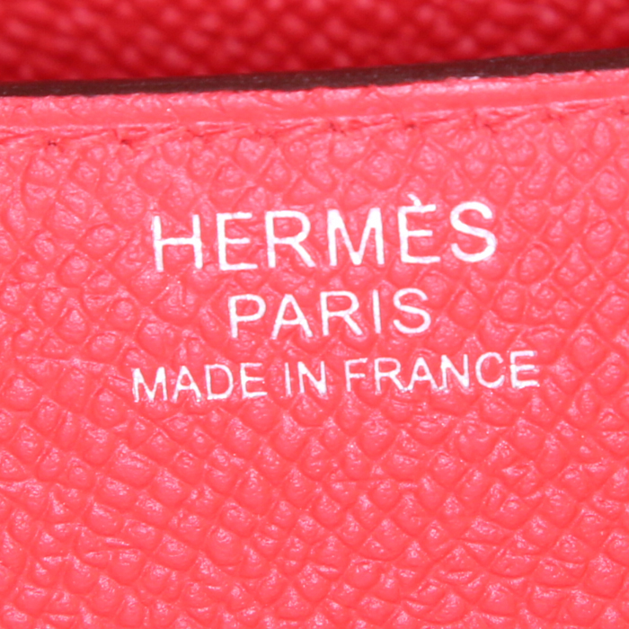 Bolso de mano Hermes Constance en cuero epsom rojo - Detail D4