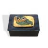 Mithé Espelt, "Owls" chest, in embossed and enamelled ceramic, crackled gold, from the 1960's/80's - 00pp thumbnail
