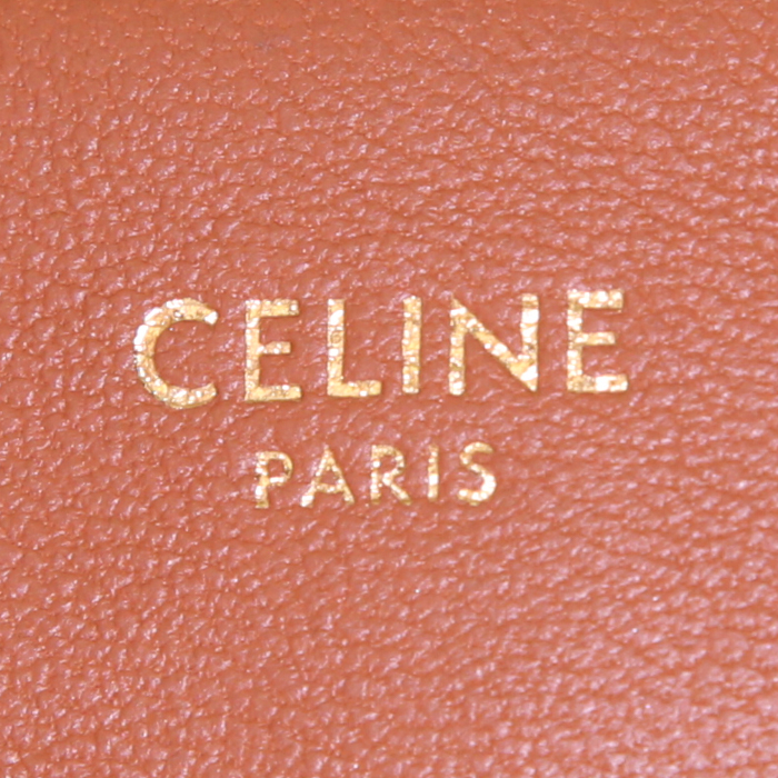 Borsa a tracolla Céline Trio modello piccolo in pelle marrone - Detail D3