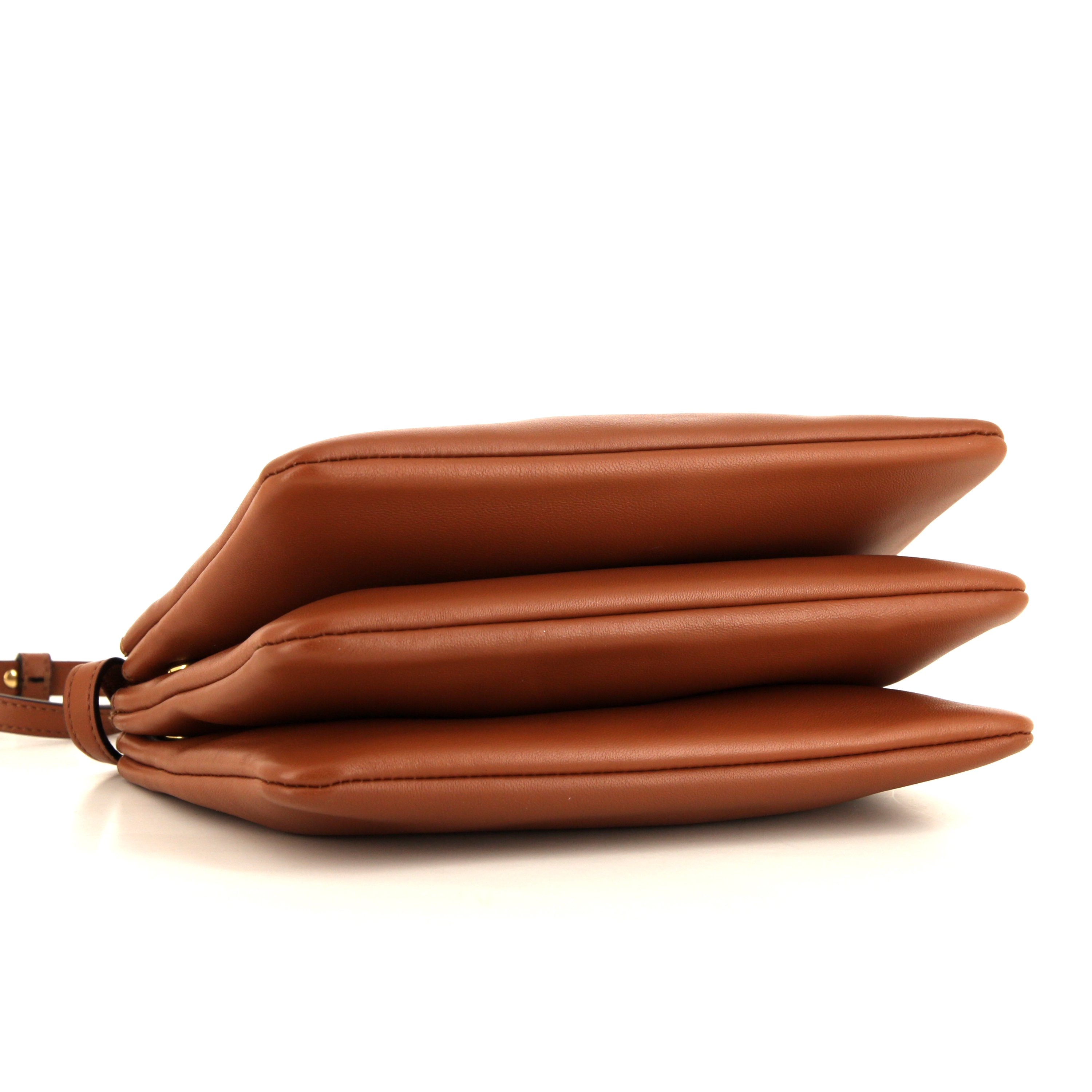Borsa a tracolla Céline Trio modello piccolo in pelle marrone - Detail D4