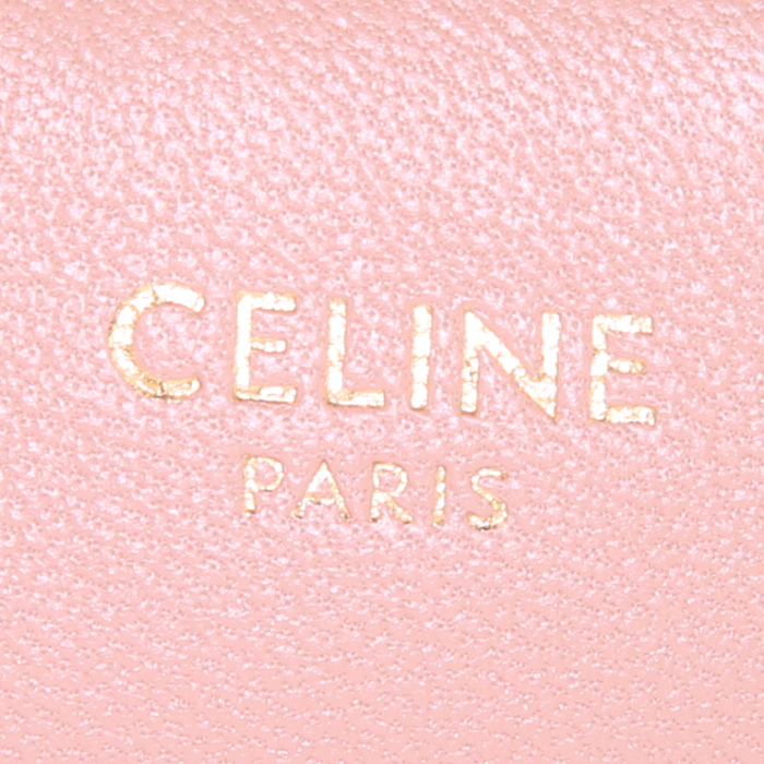 Borsa a tracolla Céline Trio modello piccolo in pelle beige - Detail D3