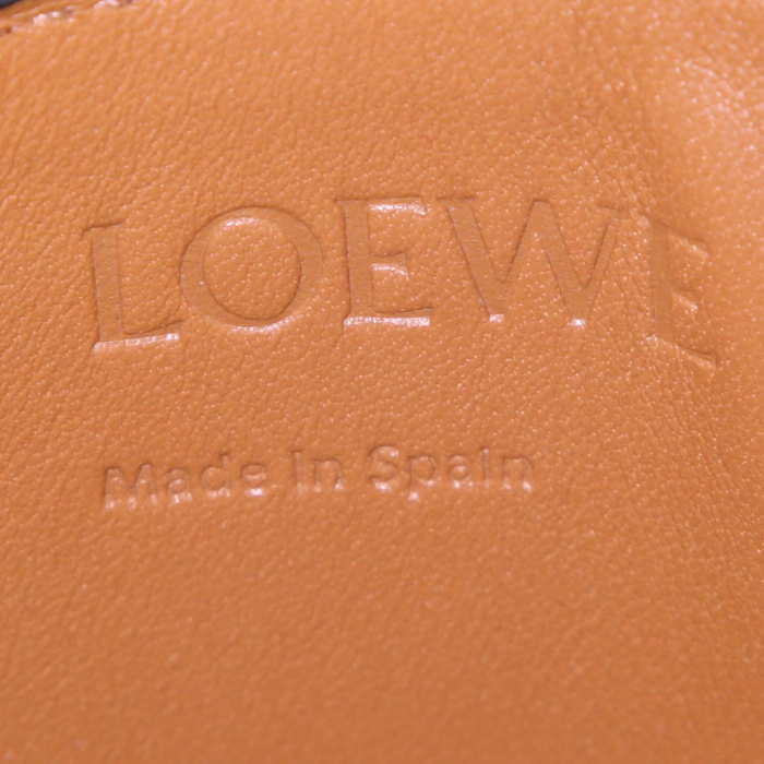 Loewe Gate shoulder bag in blue, green and brown leather - Detail D3