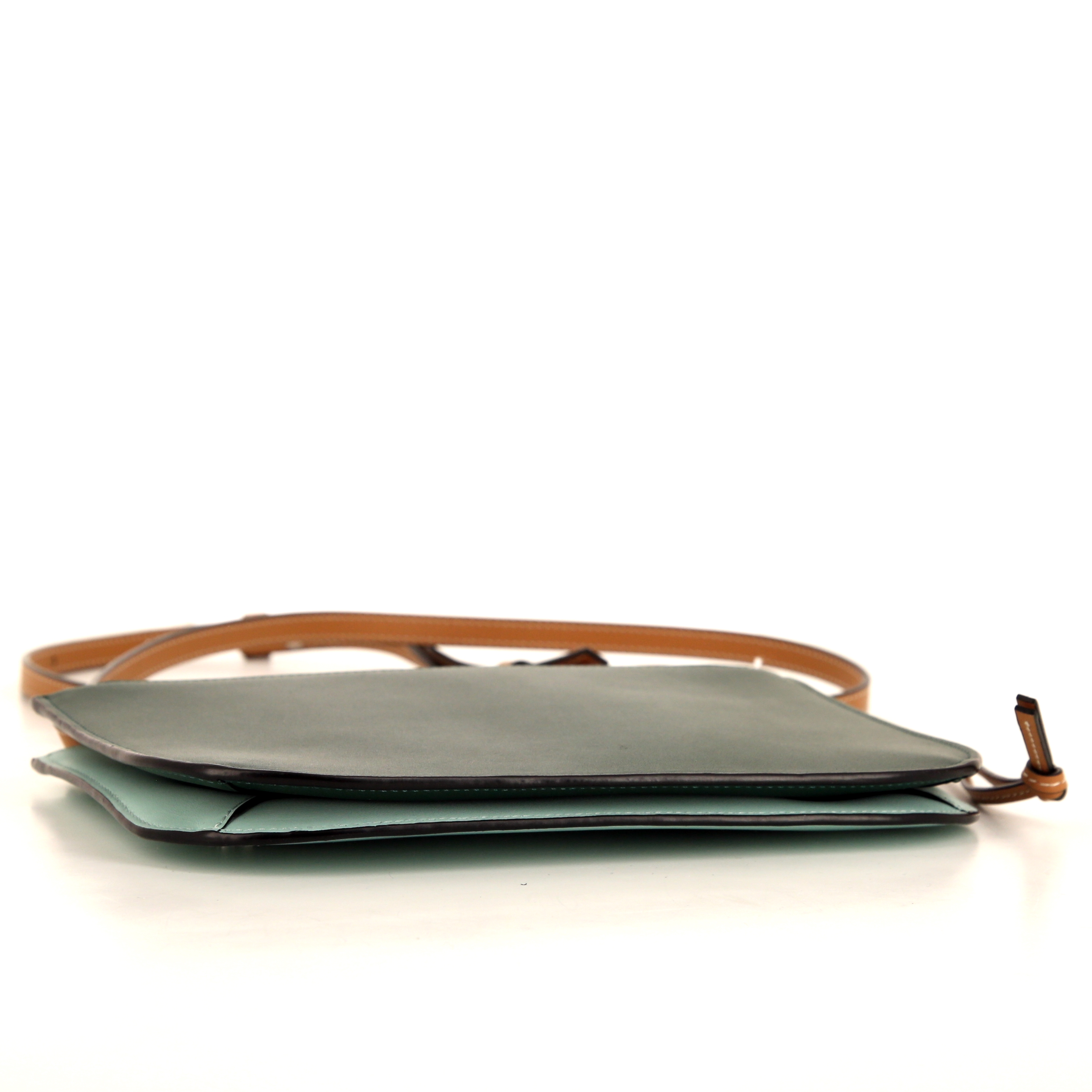 Borsa a tracolla Loewe Gate in pelle blu verde e marrone - Detail D4