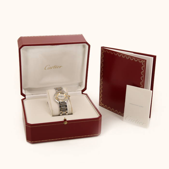 Orologio Cartier Must 21 in acciaio e oro placcato Ref :  1330 - M21 Circa  1998